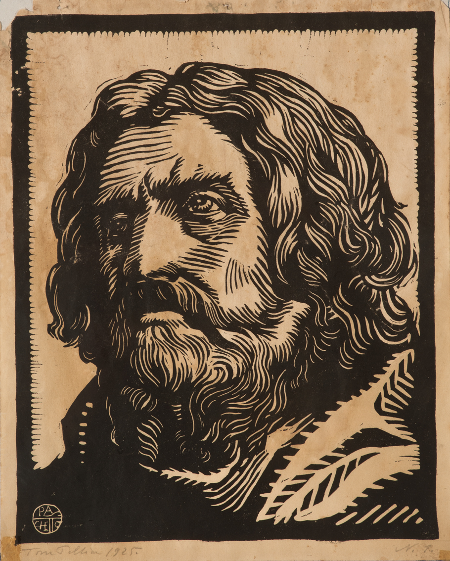 Valdo; linoleumgragia di Paolo Paschetto, 1925, Collezione Paschetto della Tavola Valdese