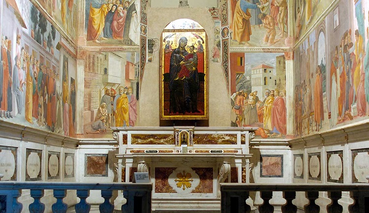 Cappella Brancacci a Firenze con affreschi di Masaccio