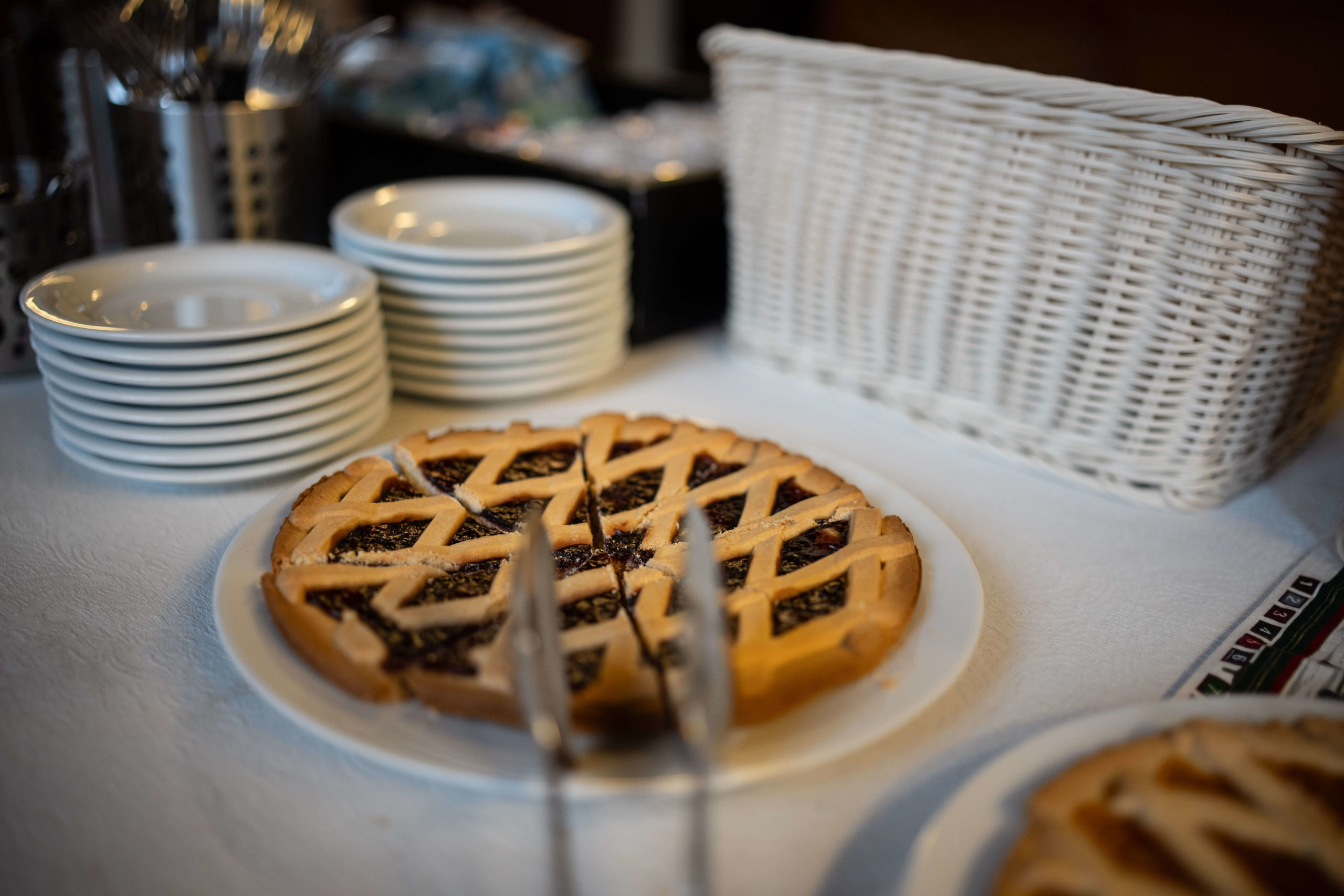 Colazione continentale servita nella Foresteria Valdese di Venezia a Palazzo Cavagnis